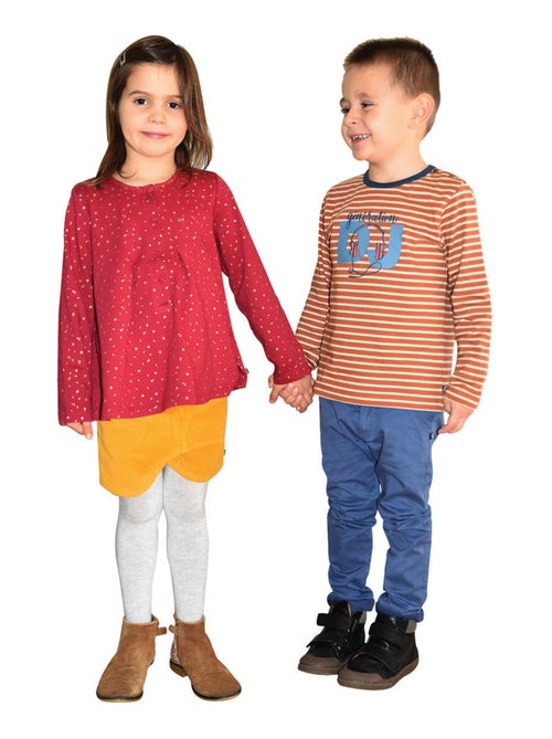 TUNIQUE JANE INTERLOCK MANCHES LONGUES ENFANT - Kiabi