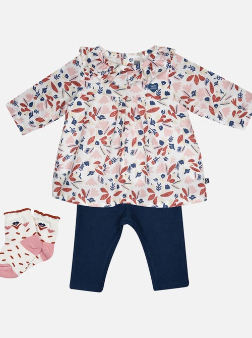 TUNIQUE JEGGING CHAUSSETTES GLAWDYS MANCHES LONGUES NAISSANCE - Kiabi