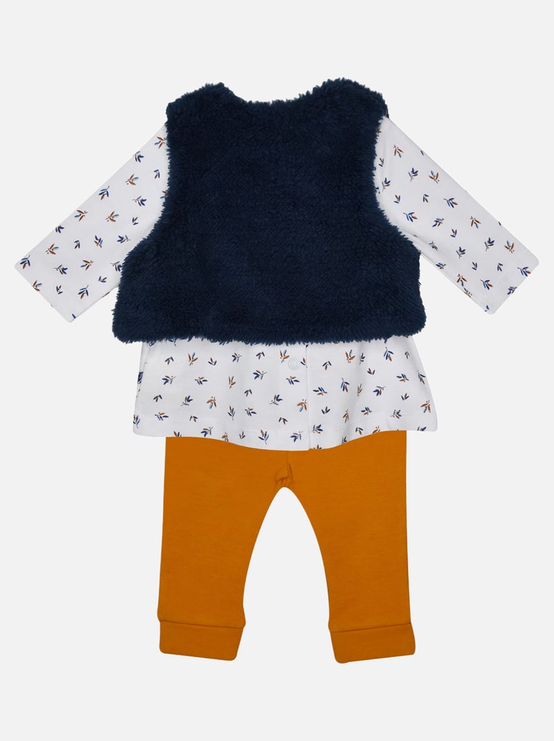 TUNIQUE JEGGING ET GILET FABRINA Jaune - Kiabi