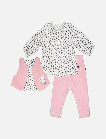 TUNIQUE JEGGING GILET SANS MANCHES MAÏA MAILLE BEBE