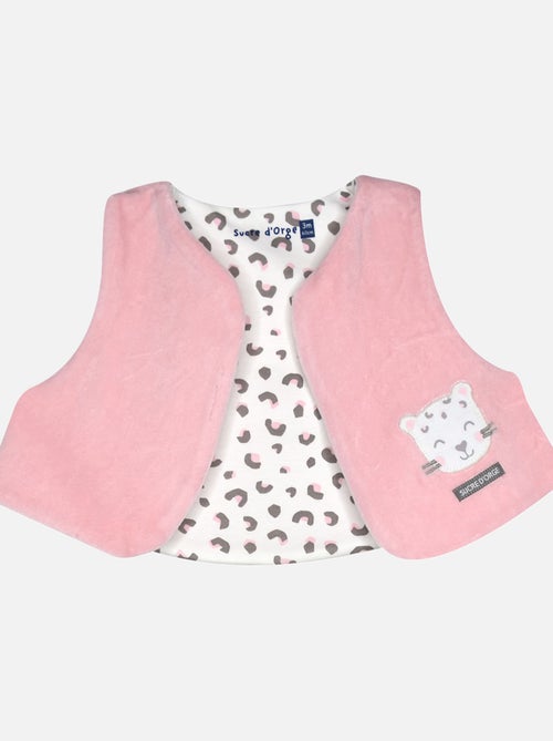 TUNIQUE JEGGING GILET SANS MANCHES MAÏA MAILLE BEBE - Kiabi