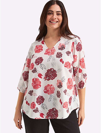 Tunique Joli Motif Floral - Taille Standard - Sheego