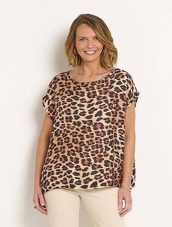 Tunique large en soie, manches kimono