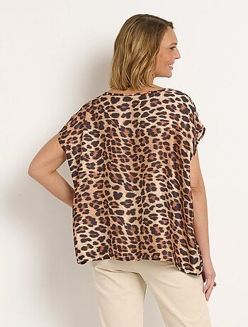Tunique large en soie, manches kimono