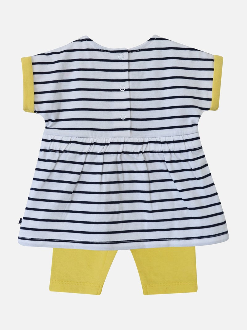 TUNIQUE + LEGGING COURT ESHA Blanc - Kiabi