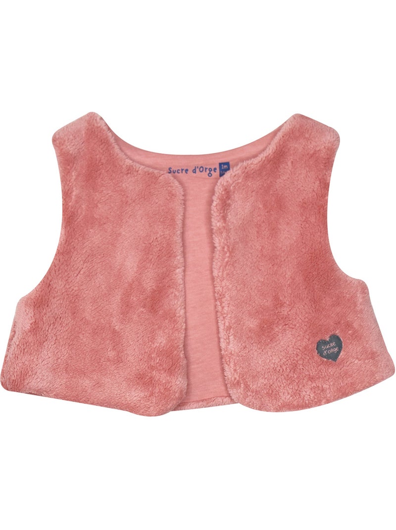 Tunique legging gilet s/s mches sara Rose - Kiabi