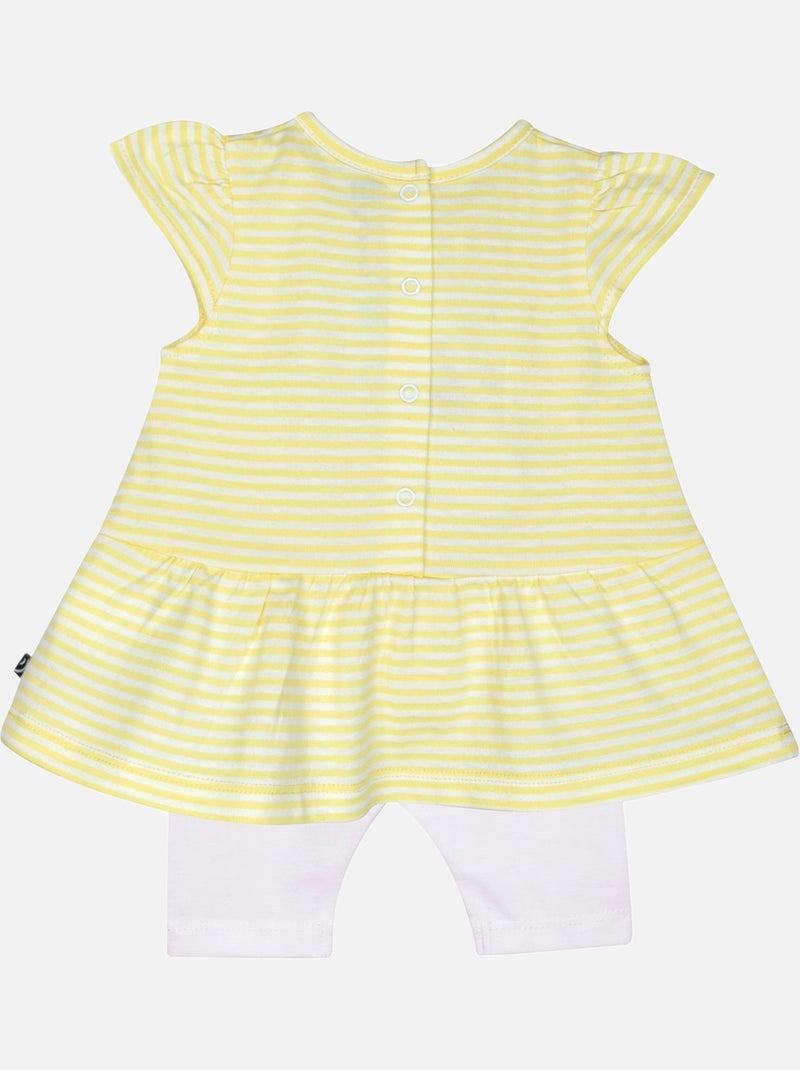 TUNIQUE LEGGING GRANNY BEBE Blanc - Kiabi