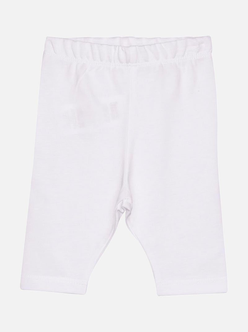 TUNIQUE LEGGING GRANNY BEBE Blanc - Kiabi