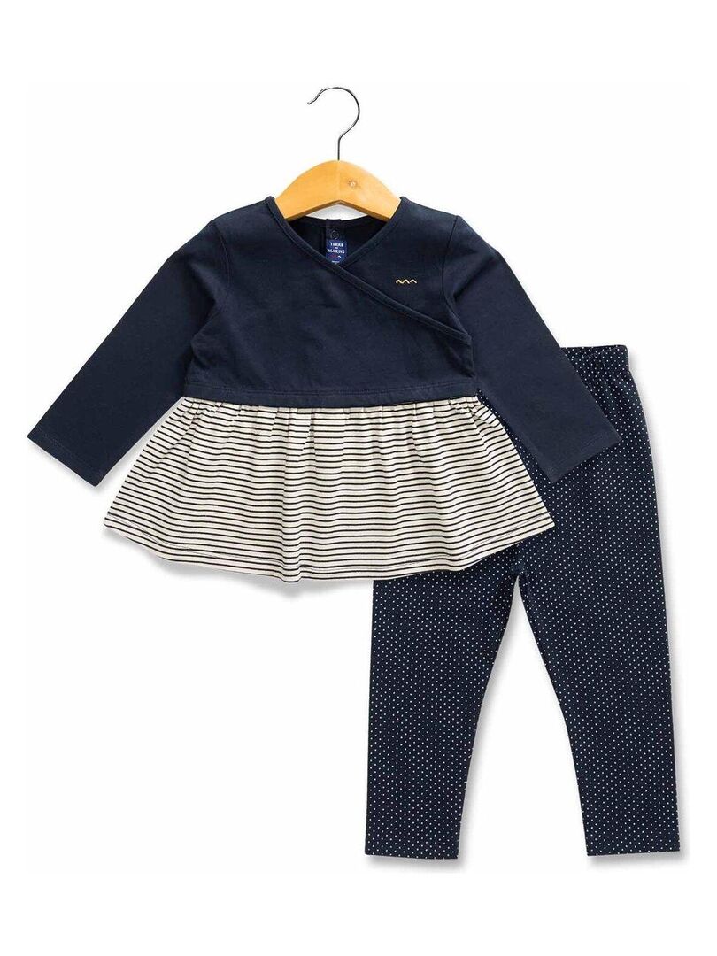 Tunique + Leggings Bébé Terre de Marins Bleu - Kiabi