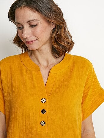 Tunique longue ample coton uni - Afibel