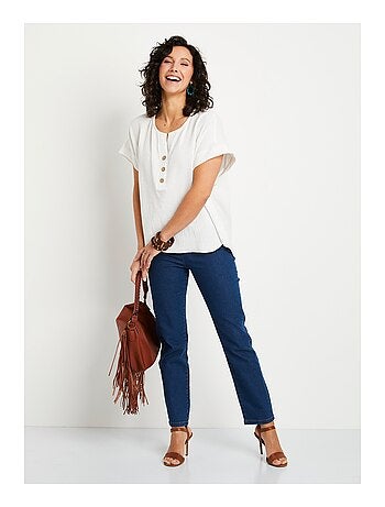 Tunique longue ample coton uni