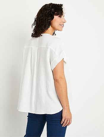 Tunique longue ample coton uni