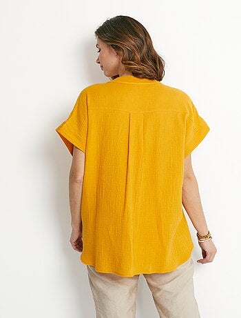 Tunique longue ample coton uni