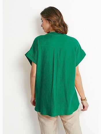 Tunique longue ample coton uni