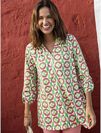 Tunique longue boutonnée