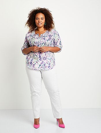 Tunique longue boutonnée voile coton