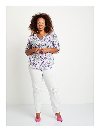 Tunique longue boutonnée voile coton