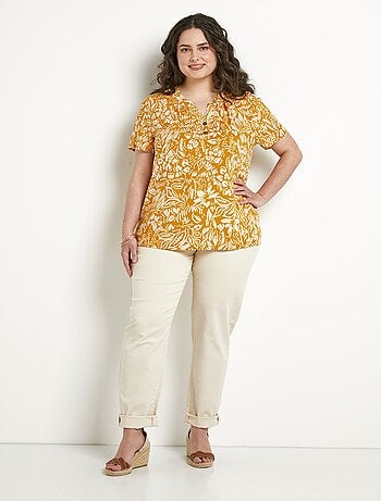 Tunique longue évasée fleurie ou unie - Afibel