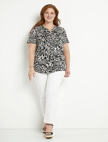 Tunique longue évasée fleurie ou unie - Afibel