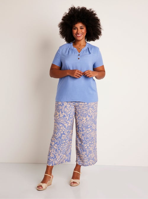 Tunique longue évasée fleurie ou unie - Kiabi