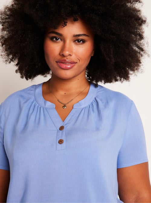 Tunique longue évasée fleurie ou unie - Kiabi