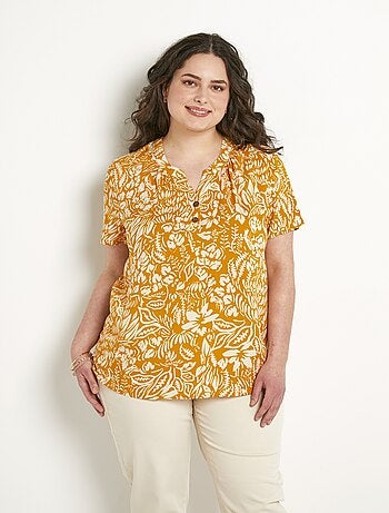 Tunique longue évasée fleurie ou unie