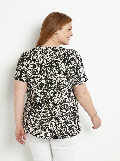 Tunique longue évasée fleurie ou unie - Kiabi