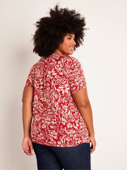 Tunique longue évasée fleurie ou unie - Kiabi