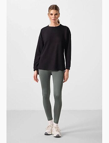 Tunique longue femme en maille côtelée tommy