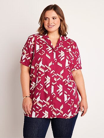 Tunique longue imprimée boutonnée - Afibel