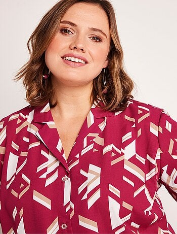 Tunique longue imprimée boutonnée - Afibel