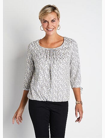 Tunique longue imprimée manches 3/4 - Afibel