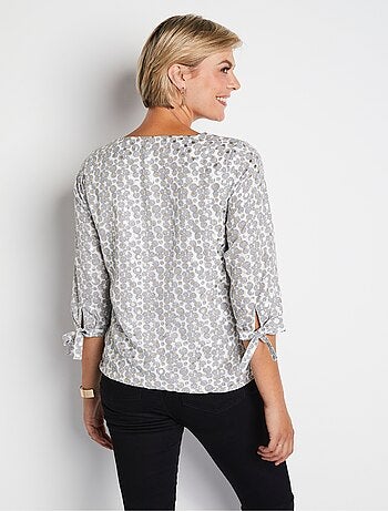 Tunique longue imprimée manches 3/4 - Afibel
