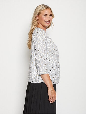 Tunique longue imprimée manches 3/4 - Afibel