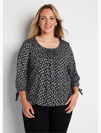 Tunique longue imprimée manches 3/4 - Afibel