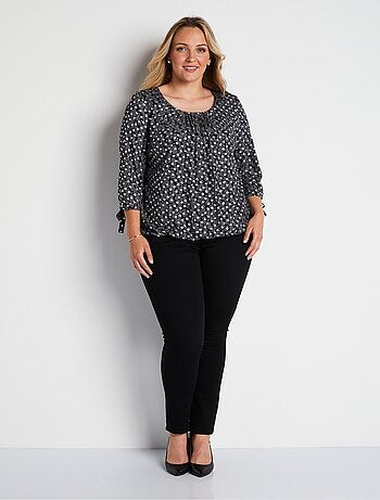 Tunique longue imprimée manches 3/4 - Afibel