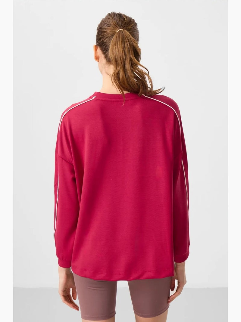 Tunique longue oversize à rayures tommy Magenta - Kiabi
