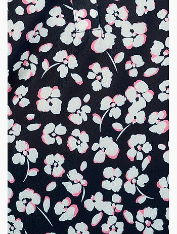 Tunique maille crêpe stretch fleurie - Damart