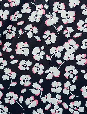 Tunique maille crêpe stretch fleurie - Damart
