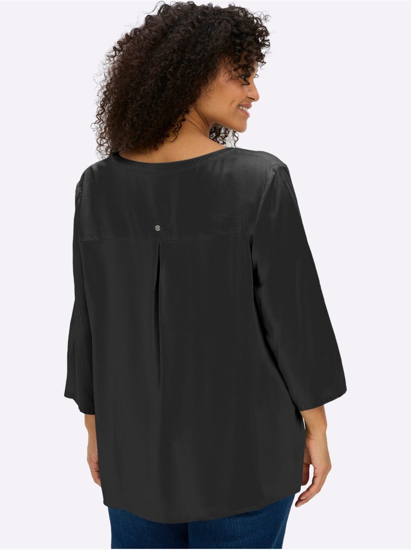 Tunique Manches 3/4 Mode - Taille Standard - Sheego Noir - Kiabi