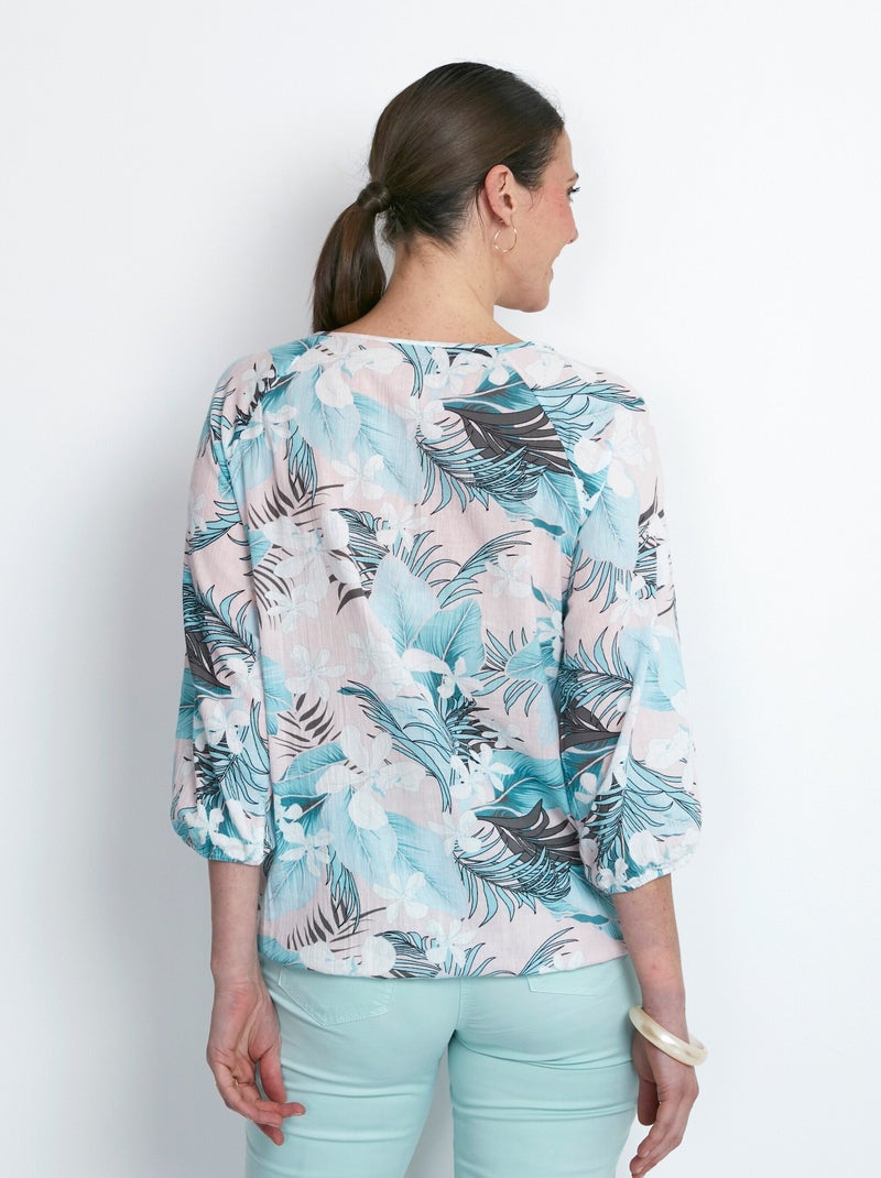 Tunique manches 3/4 voile - Afibel Rose - Kiabi