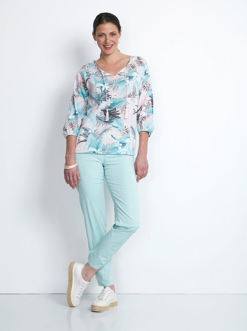 Tunique manches 3/4 voile - Afibel Rose - Kiabi