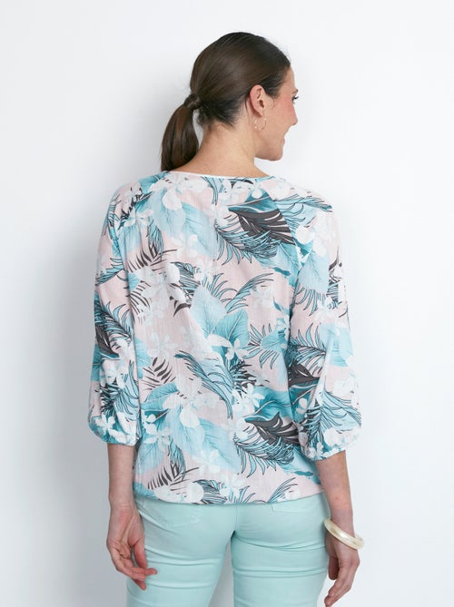 Tunique manches 3/4 voile - Kiabi