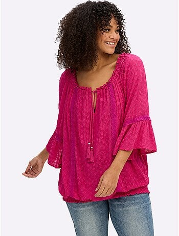 Tunique Manches à Volants - Taille Standard - Sheego