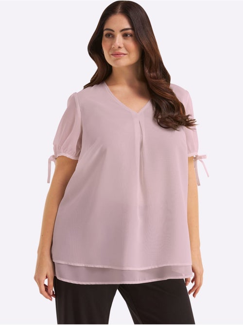 Tunique Manches Ballons Légères Avec épaulettes Discrètes - Taille Standard - Sheego - Kiabi Tunique Manches Ballons Légères Avec épaulettes Discrètes - Taille Standard - Sheego - Kiabi