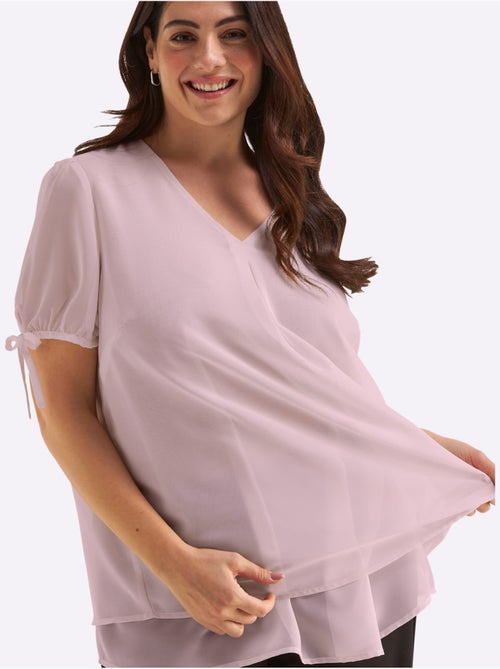 Tunique Manches Ballons Légères Avec épaulettes Discrètes - Taille Standard - Sheego - Kiabi Tunique Manches Ballons Légères Avec épaulettes Discrètes - Taille Standard - Sheego - Kiabi