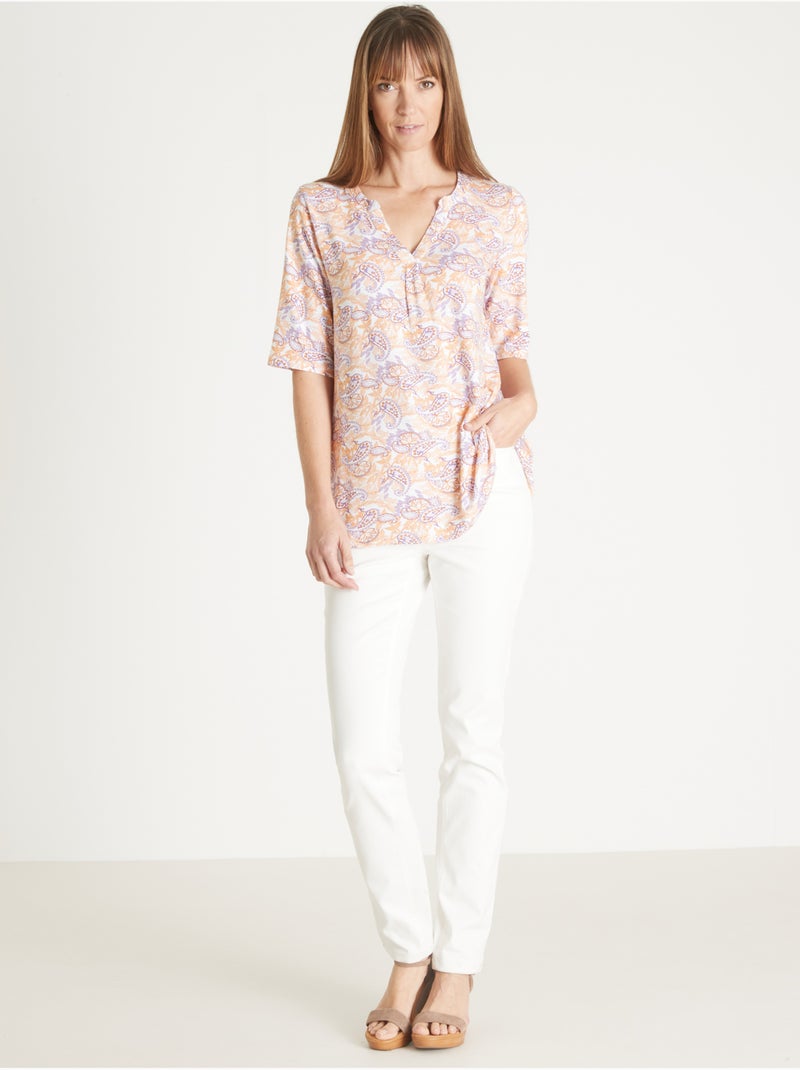 Tunique manches courtes en maille - DAXON Multicolore - Kiabi