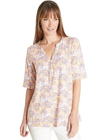 Tunique manches courtes en maille