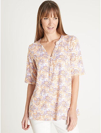 Tunique manches courtes en maille