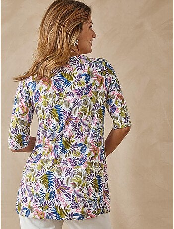 Tunique manches courtes en maille